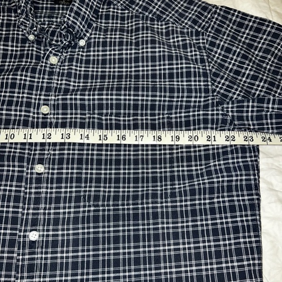 Dockers vintage 100% cotton button up plaid shirt size large - Picture 2 of 3